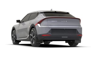 Kia EV6 Mud Flap Kit - Rally Armor - UR Black Flap/Dark Grey Logo - Black - `22-`25